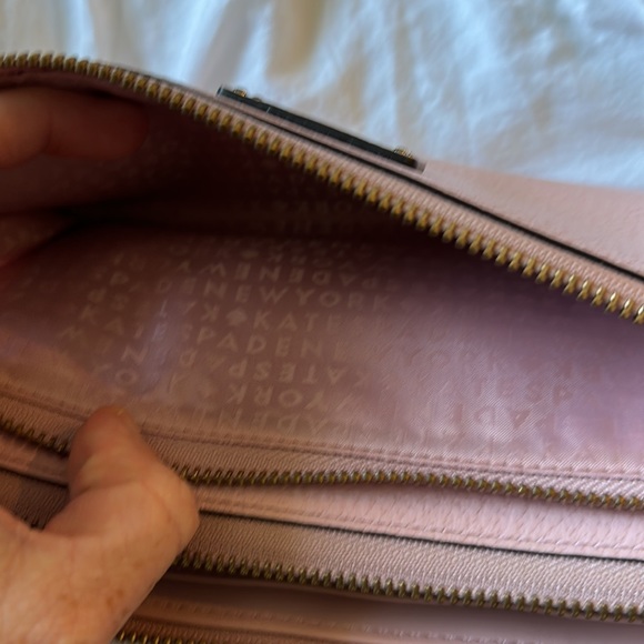 Kate Spade Large Carryall Wristlet/Wallet Blush Pink Double Zipper - Picture 12 of 16